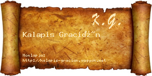 Kalapis Gracián névjegykártya